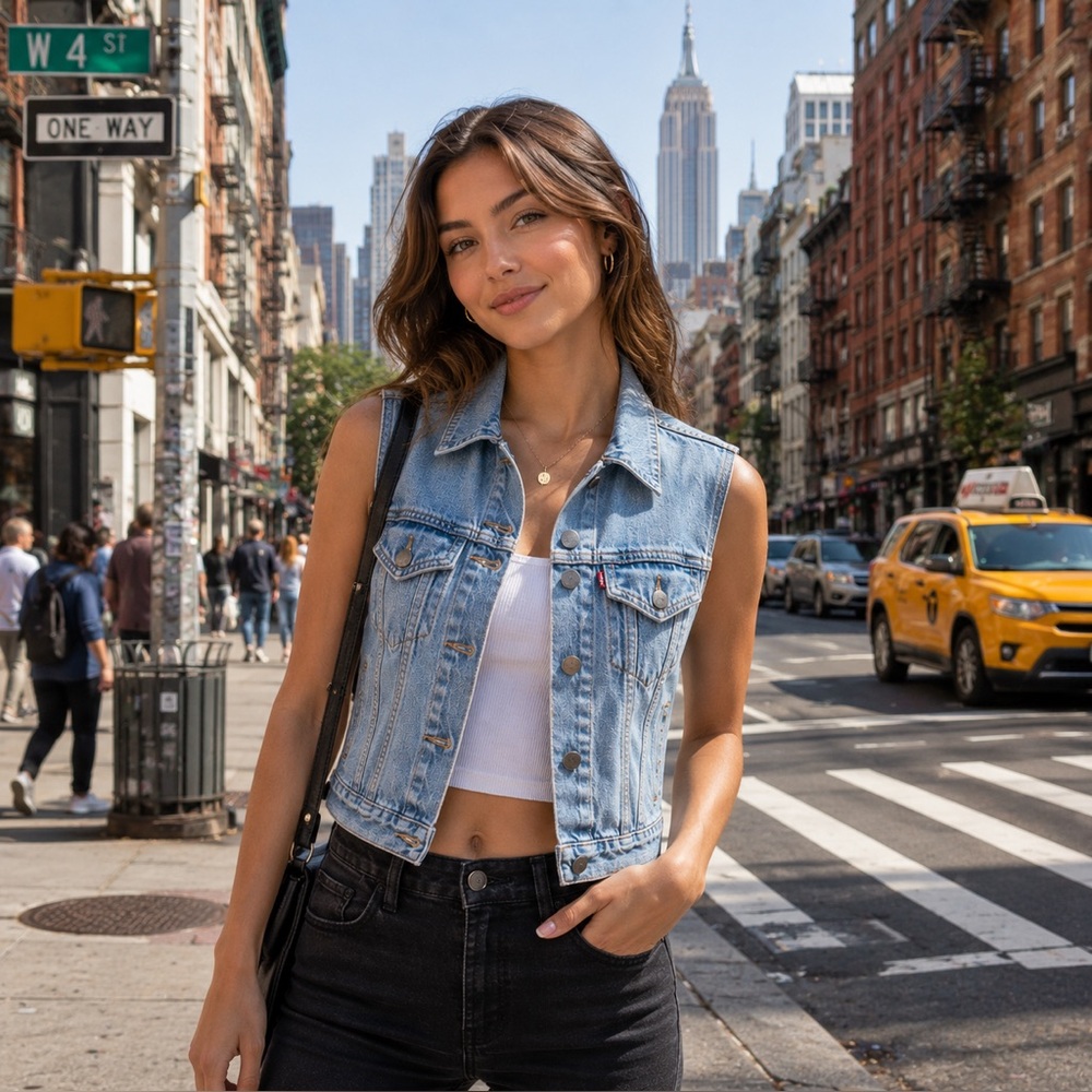 ✨ Levi’s Classic Light Blue Denim Vest ✨
